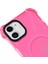 Apple iPhone 11 Magsafe Kablosuz Şarj Özellikli Mıknatıslı Şeffaf Pembe Renkli Kılıf 3