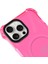 Apple iPhone 14 Pro Magsafe Kablosuz Şarj Özellikli Mıknatıslı Şeffaf Pembe Renkli Kılıf 3