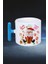 Noel Baba Happy Christmas Baskılı T Saplı Kupa Bardak Porselen Çay Kahve Fincanı 2