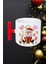Noel Baba Happy Christmas Baskılı Kırmızı T Saplı Kupa Bardak Porselen Çay Kahve Fincanı 2