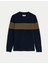 Saf Pamuklu Yuvarlak Yaka Waffle Sweatshirt 4