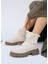Saveer Deri Kaymaz Taban Ithal Kadın Sneaker Bot G401 3