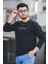 Mnmlst 017 Baskılı Selanik Pamuklu Slim Fit Likralı Sıfır Yaka Erkek Sweatshirt 1