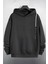 Boston Ön Dikey Baskılı Pamuklu Unisex Sweatshirt 1