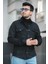 Udeq Slim Fit Çift Cep Kapaklı Likralı Süet Erkek Gömlek 1