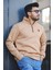 Sezza Üç Iplik Şardonlu Nakışlı Fermuarlı Dik Yaka Slim Fit Erkek Sweatshirt 2