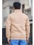 Sezza Üç Iplik Şardonlu Nakışlı Fermuarlı Dik Yaka Slim Fit Erkek Sweatshirt 3