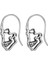 Skull Gotik Geçirmeli Gri 316L Erkek Çelik Küpe (Çift) 1