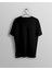Oversize Düz Siyah T-Shirt 2