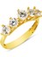 14 Ayar Yanları Taşlı Beştaş Altın Yüzük 1