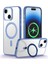Apple iPhone 15 Plus Uyumlu Kılıf Zebana First Class Standlı Kılıf (Kablosuz Şarj) Açık Mavi 1