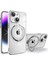 Apple iPhone 15 Uyumlu Kılıf Zebana Manyetik Standlı Magsafeli Most Silikon Kılıf Gri 1