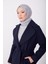Önü Bağlamalı Giagonel Dokulu Manto 23K8611 Lacivert 5