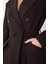 Vatkalı Blazer Manto 23K8604 Kahverengi 5