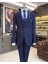 İtalyan stil ceket yelek pileli pantolon takım elbise lacivert T11294 1