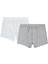 Erkek Çocuk 2'li Boxer Set 2-10 Yaş Gri-Beyaz 1