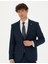 Erkek %100 Yün Lacivert Slim Fit Takım Elbise 50274245-VR033 4
