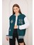 Unisex Oversize Yeşil Owners Club Bomber Kolej Ceket 2