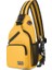 Sarı Özelleştirme Su Geçirmez Crossbody Sling Sırt Çantası Kulaklık Deliği ile Kadın Erkek Moda Omuz Göğüs Çantası (Yurt Dışından) 1