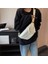 Beyaz Göğüs Çantası 2023 Yeni Fermuarlı Kadın Bel Çantası Geniş Omuz Askısı Crossbody Çanta (Yurt Dışından) 3