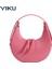 Pembe Küçük El Çantası Özel Logo Lüks Marka Yarım Ay Hobo Çanta Kadın Rahat Tote Siyah Pu Pembe (Yurt Dışından) 1