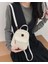 Pembe Pu Deri Bayan Su Geçirmez Sırt Çantası Crossbody Çanta Moda Sevimli Küçük Kadın Rahat Mini Sırt Çantası (Yurt Dışından) 4