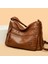 Sarı Kahverengi Vejetaryen Deri Crossbody Çanta Yeni Moda Yumuşak Pu Deri Retro Kadın Çanta Fermuar Crossbody Çanta (Yurt Dışından) 4