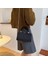 Gri HR556 Kadın Çanta Pu Kilit Toka Yeni Moda Tasarımı Küçük Kare Omuz Çantası Moda Trendi Çok Yönlü Çanta Kadınlar Için (Yurt Dışından) 3