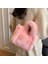 Pembe Kış Peluş Kadın Çantası Yüksek Kaliteli Peluş Deri Kadın Çanta Moda Kadın Omuz Çantası (Yurt Dışından) 5