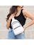 Gri Kadın Küçük Crossbody Sling Göğüs Çantası Pu Fanny Paketleri Moda Spor Kemer Çantası (Yurt Dışından) 5