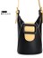 Siyah Çanta Kadın 2023 Yeni Moda Çok Yönlü Moda Kova Kontrast El Tek Omuz Crossbody Çanta (Yurt Dışından) 1