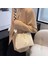 Kahverengi Kadın Çanta Moda Retro Geniş Omuz Askısı Büyük Kapasiteli Dikiş Deri Messenger Çanta Tek Omuz Kova Çanta (Yurt Dışından) 4