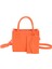 Turuncu 2023 Yeni Kadın Moda Çanta 2 Parça Set Retro Düz Renk Keçe Crossbody Omuzdan Askili Çanta Rahat Kadın Çanta (Yurt Dışından) 1