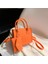 Turuncu 2023 Yeni Kadın Moda Çanta 2 Parça Set Retro Düz Renk Keçe Crossbody Omuzdan Askili Çanta Rahat Kadın Çanta (Yurt Dışından) 5
