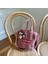 Pink2 Kış Nakış Özel Moda Stil Kürk Çanta Omuz Posta Çantaları Sherpa Büyük Kadın Polar Tote Çanta ile Sevimli Bebek (Yurt Dışından) 1