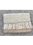 Gök Mavisi Madagaskar Tığ Işi Rafya Clutch Çanta Frange Ürünlü El Yapımı (Yurt Dışından) 3