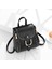 Beyaz Trendy Düz Renk Manyetik Toka Büyük Kapasiteli Okul Rahat Kadın Sırt Çantası Omuz Crossbody Çanta Akademik Tarzı (Yurt Dışından) 3