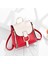 Beyaz Trendy Düz Renk Manyetik Toka Büyük Kapasiteli Okul Rahat Kadın Sırt Çantası Omuz Crossbody Çanta Akademik Tarzı (Yurt Dışından) 4
