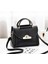 Beyaz 2023 Yeni Örme El Küçük Çanta Moda Kilit Küçük Kare Çanta Bir Omuz Crossbody Çanta (Yurt Dışından) 2