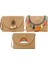 F-Bej Yeni Varış Hasır Saçaklı Flap Nakış Vintage Doğal Çanta Debriyaj Saman Crossbody Çanta (Yurt Dışından) 5