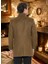 PLT8370 Dewberry Erkek Palto-Düz Camel 2