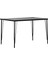 Nero Siyah Masa 75X110 cm Miray Siyah Sandalye Mutfak Masa Takımı 4