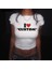 Y2K I Love Custom Baskılı Beyaz Crop 2