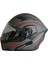 Jk-21 902 Model Güneş Vizörlü Çenededen Açılır Kask - Gri-Kırmızı Karbon Desenli - Xxl 1