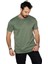 Aşırı Terleme Önleyici Haki Bisiklet Yaka Erkek T-Shirt, Ter Sızdırmaz, Çift Katmanlı 1