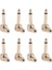 8-Pack Rca Dişi Jack - 1/4 Inç Mono Erkek Fiş Sağ Açı Ses Adaptörü, Altın (Yurt Dışından) 1