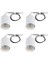 4x E27 Seramik Vida Tabanı Yuvarlak LED Ampul Lamba Soket Tutucu Adaptör Metal Lamba Tutucu Tel Beyaz (Yurt Dışından) 1