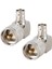 2x Uhf PL259 PL-259 Erkek - Bnc Dişi Dik Açı Rf Adaptör Konnektörü, Gümüş (Yurt Dışından) 1