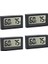 4pcs Araç Sürüngen Termometre S-WS05 Mini Elektronik Termo-Higrometre Balık Tankı Için °c/℉ Siyah (Yurt Dışından) 1