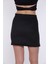 Süet Yırtmaç Detaylı Mini Etek 4